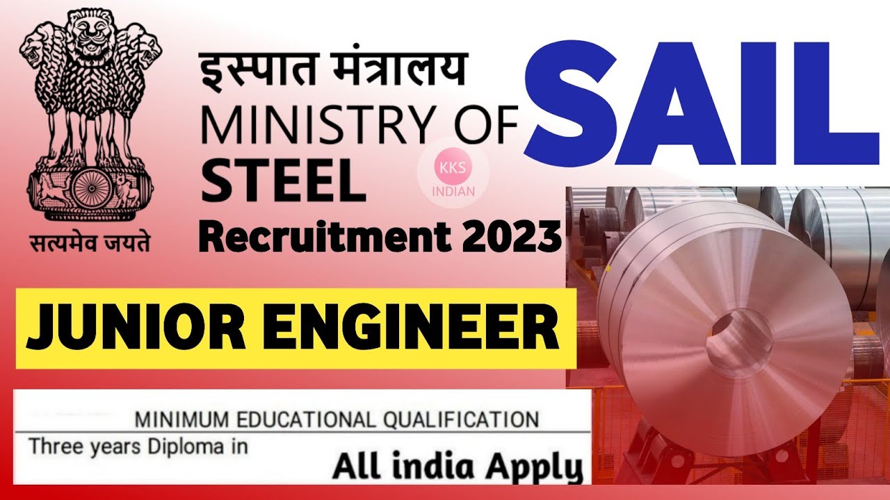 SAIL Recruitment 2023 | Fresher | Junior Engineer Vacancy 2023 | MOIL Recruitment Steel Plant Jobs