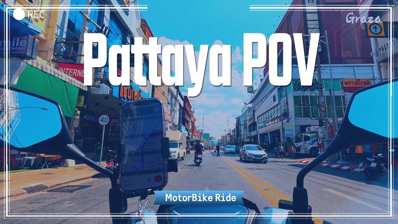 [ᴛʜ] 날씨가 미쳤다! 구름 보며 달리는 파타야 시내 드라이브 Blue Sky Drive in Pattaya