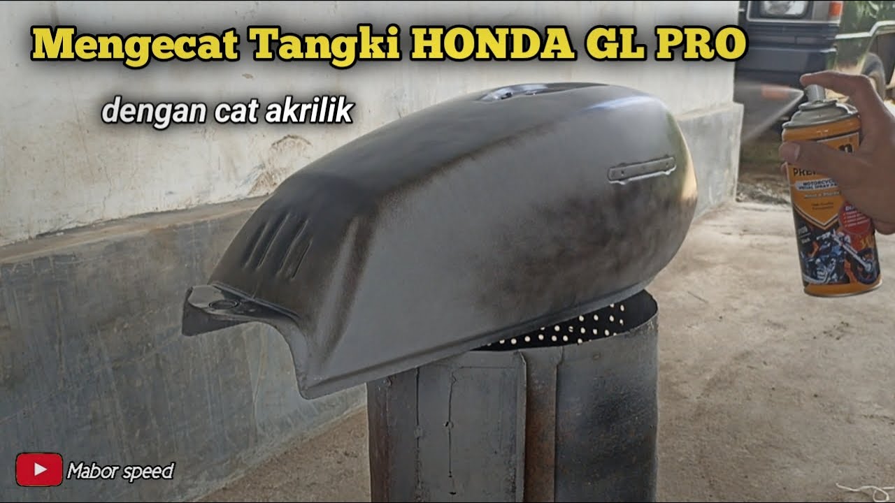 Mengecat Tangki Honda Gl PRO Neotech Dengan cat Akrilik || by Mabor Speed