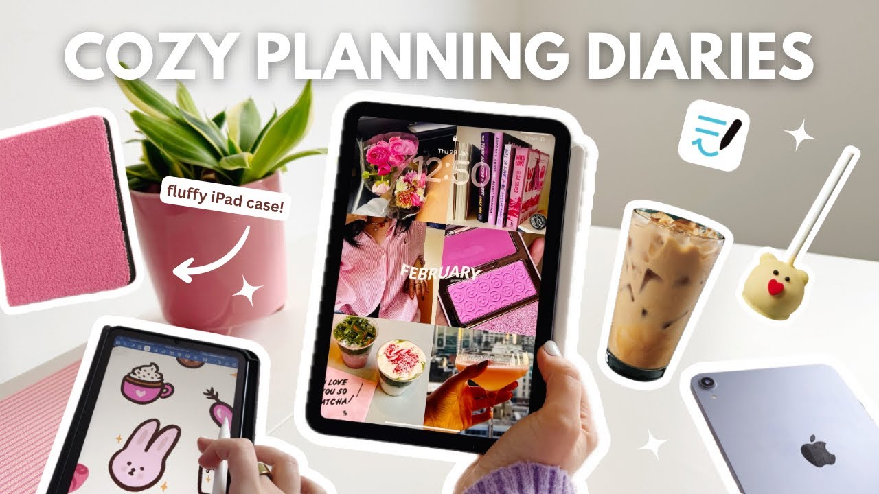 February Digital Planner Setup 💕| Cozy Digital Plan With Me + Freebie iPad Wallpapers ✨