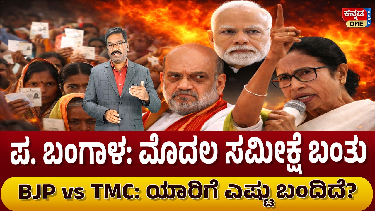 West Bengal:  First opinion poll out. ಪ. ಬಂಗಾಳ: ಮೊದಲ ಸಮೀಕ್ಷೆ ಬಂತು. BJP vs TMC: ಯಾರಿಗೆ ಎಷ್ಟು ಬಂದಿದೆ?