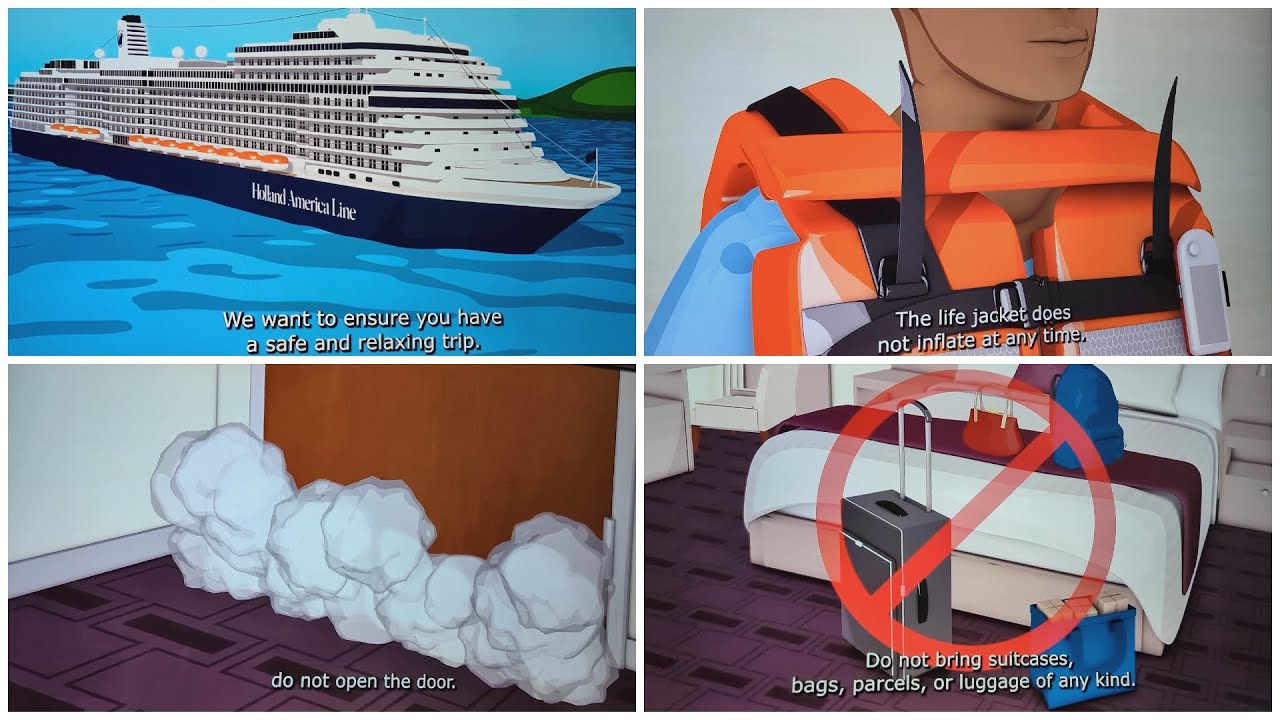 Cruise Ship Safety Video & Life Jacket Instructions | Holland America