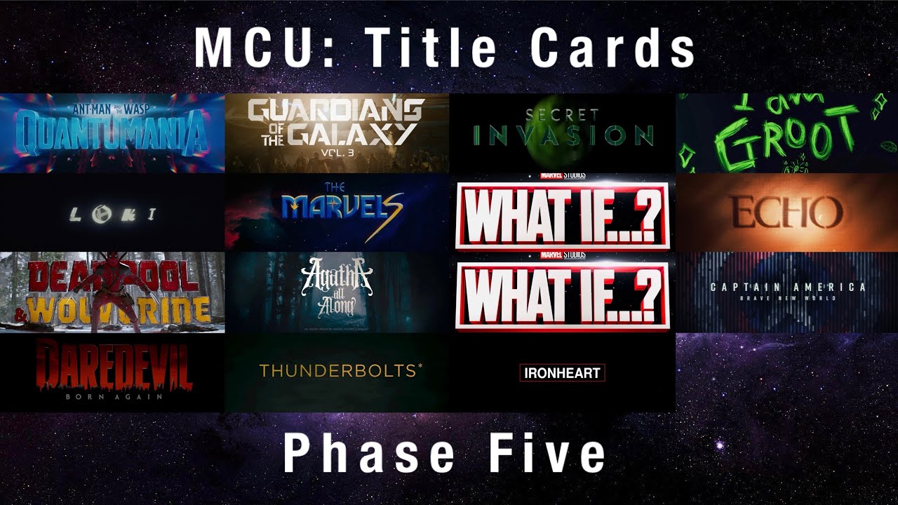 All MCU Movies & Shows Title Cards | Phase Five (2023-2025)