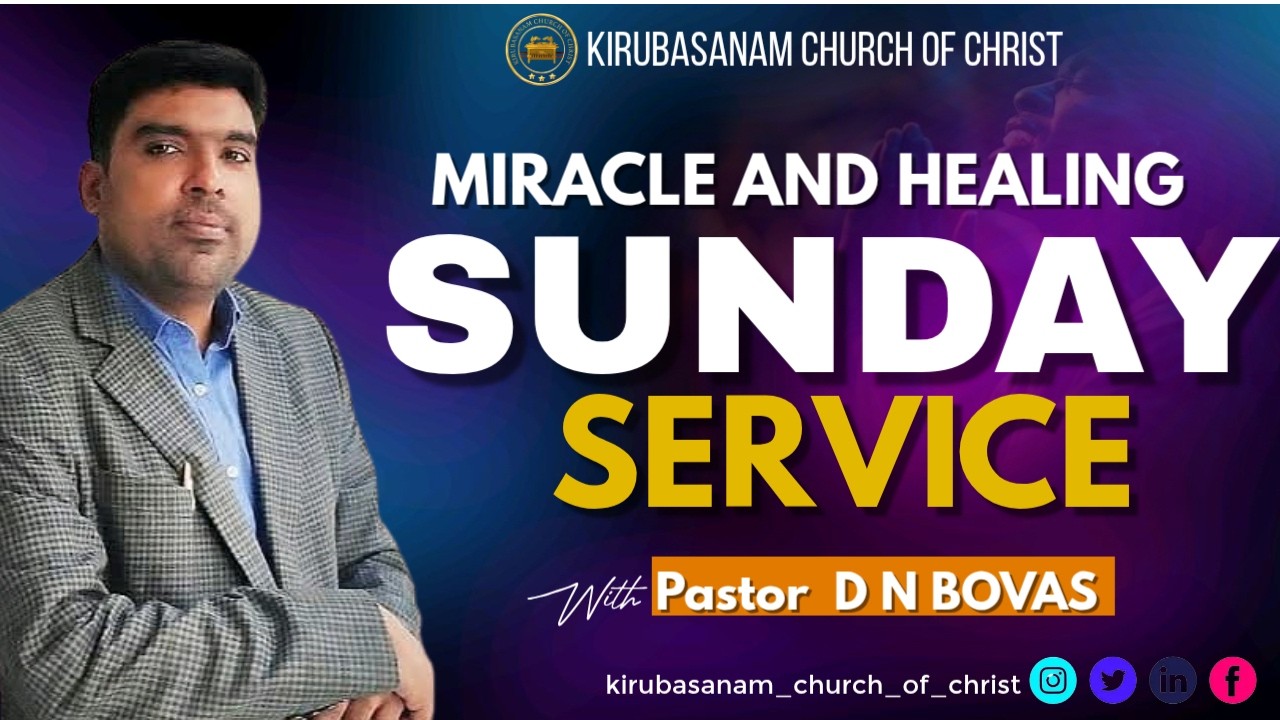 LIVE🔴 | SUNDAY SERVICE LIVE  | KIRUBASANAM CHURCH OF CHRIST  CHENKAVILA