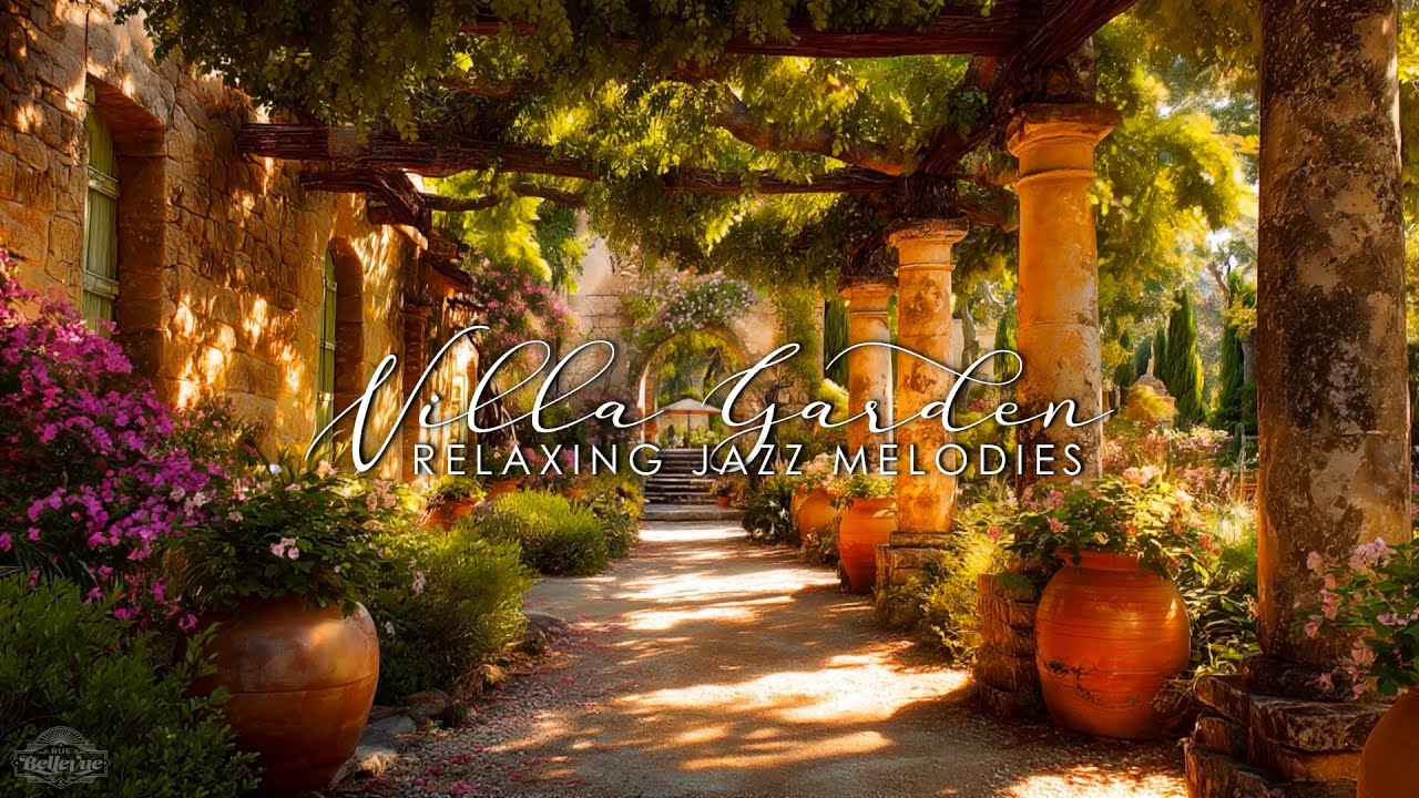 Mediterranean Villa Garden 🌷🎶 A Peaceful Afternoon of Oldies 1930s Jazz and Birdsong