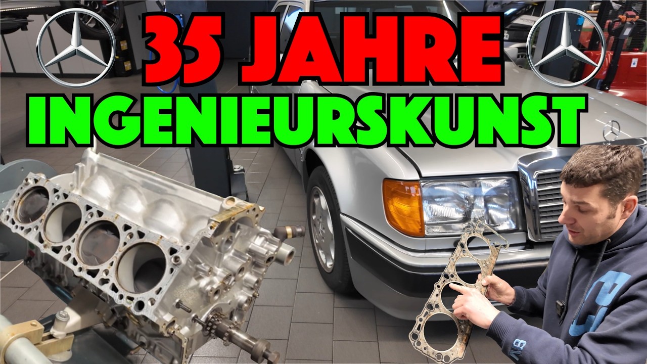 Wir zerlegen den 17 tkm Mercedes Motor der von Porsche vor 35 Jahren in den 500E eingebaut wurde