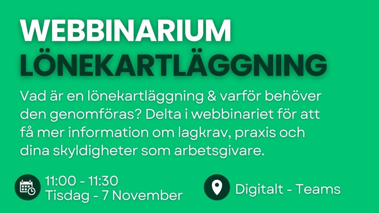 Webbinarium Lönekartläggning