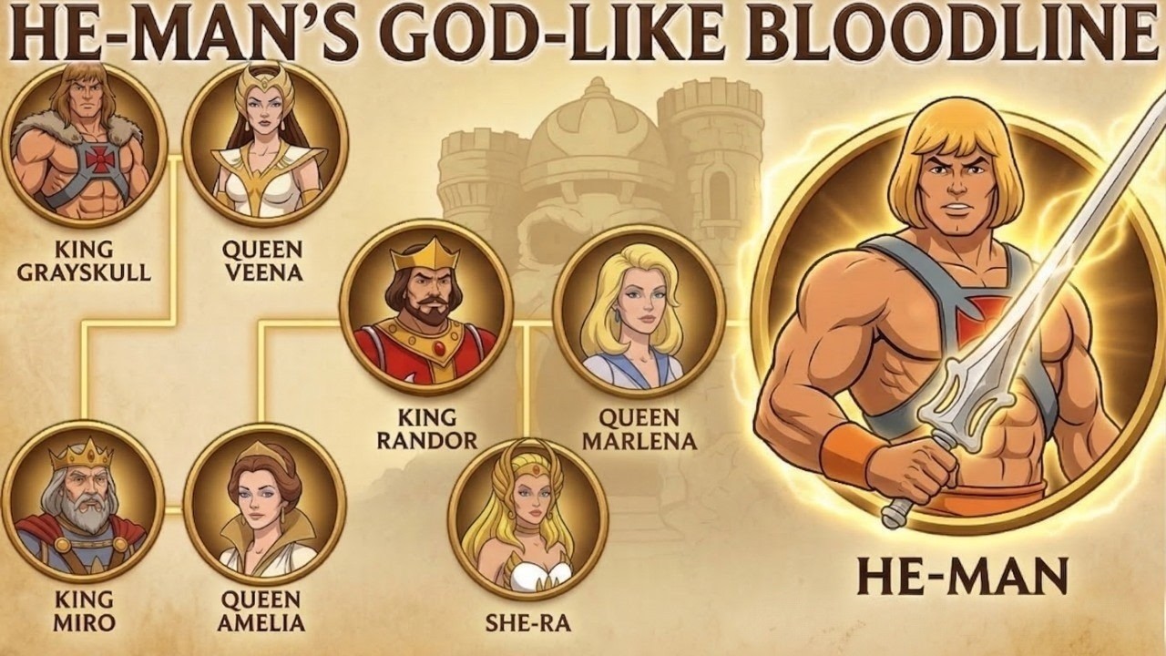 Entire He-Man's God-Like Blood-Line Family Members - Explained - Roles, Kingdom And Influence!