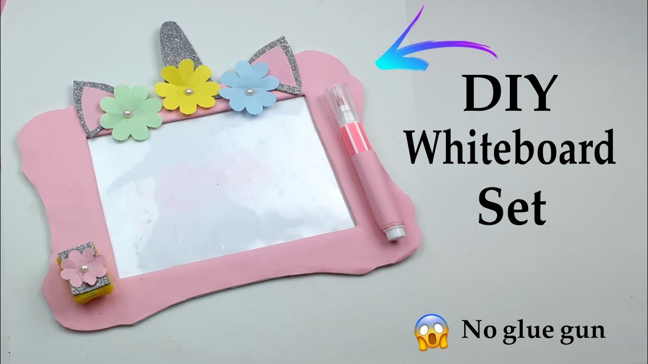 diy whiteboard set | how to make whiteboard at home with cardboard | unicorn diy