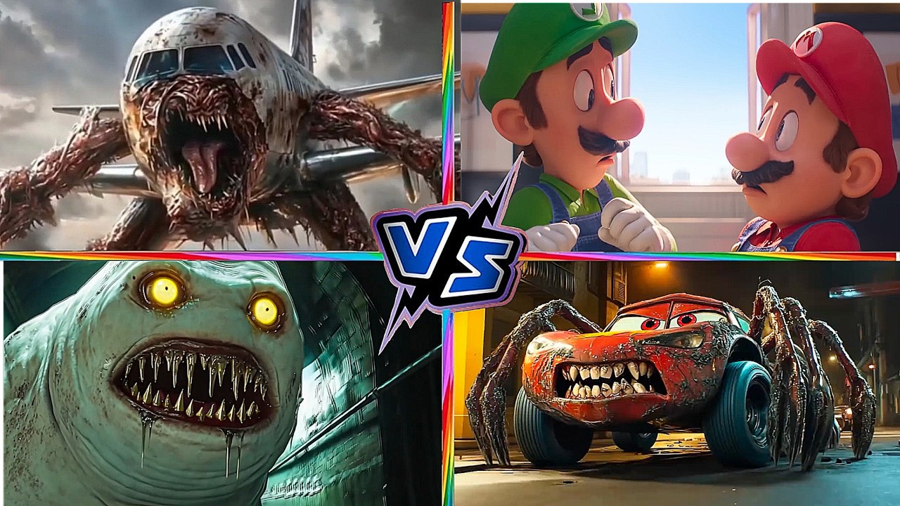 McQueen MONSTER VS SUPER Mario VS Head Eater VS  INFECTED SKY  Tiles Hop EDM Rush 🎮 12