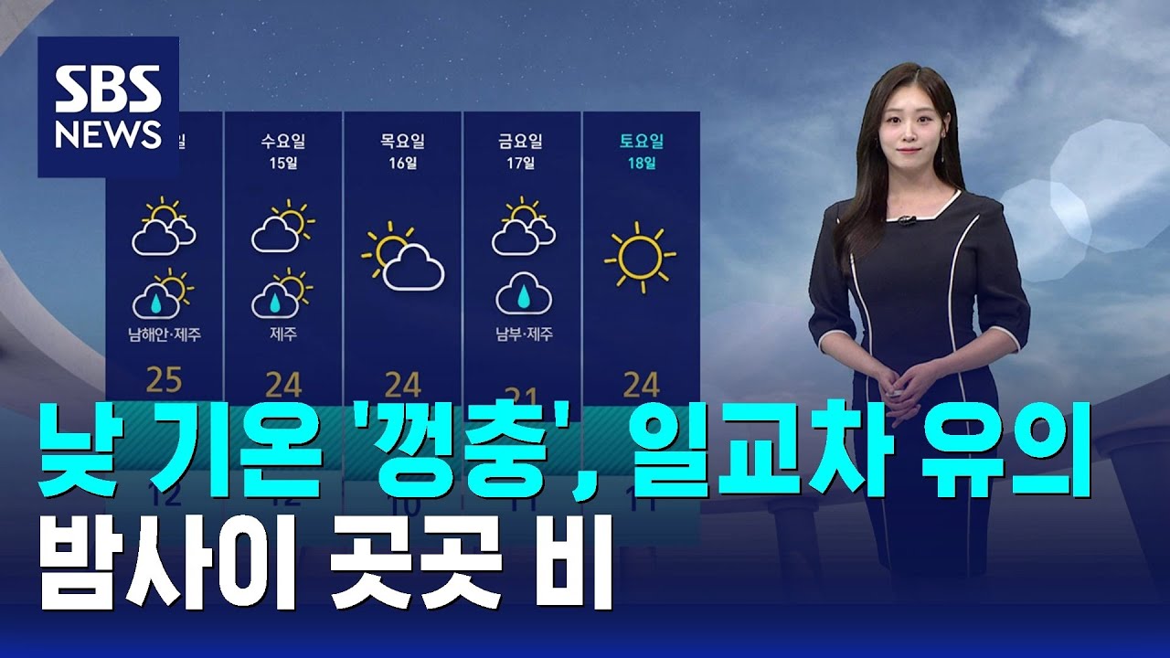 [날씨] 낮 기온 '껑충', 일교차 유의..밤사이 곳곳 비 / SBS