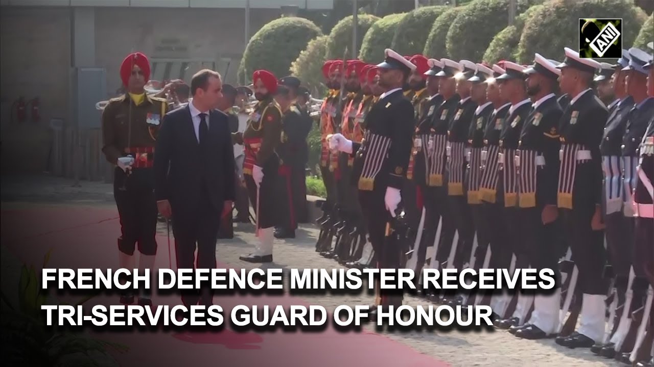 French Defence Minister Lecornu receives Tri-Services Guard of Honour at Sushma Swaraj Bhawan
