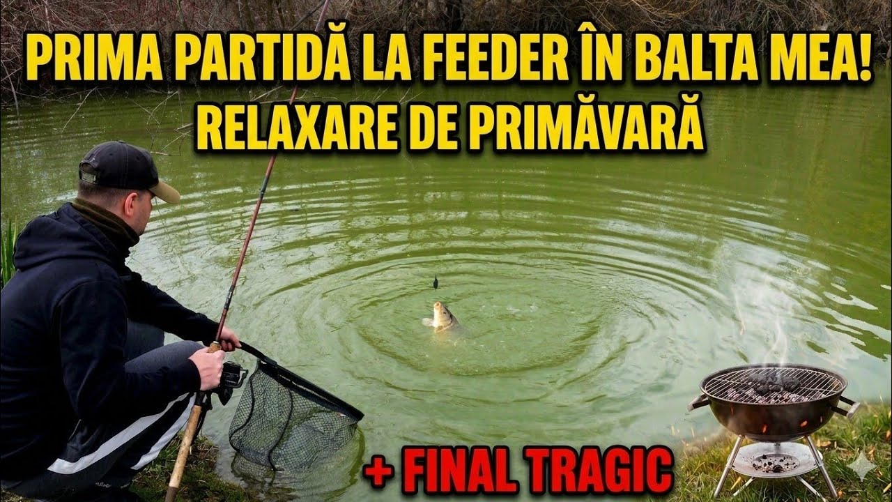 Pescuit la Feeder in Balta din Grădină cu Grătar si Voie bună.. dar Final TRAGIC ! 