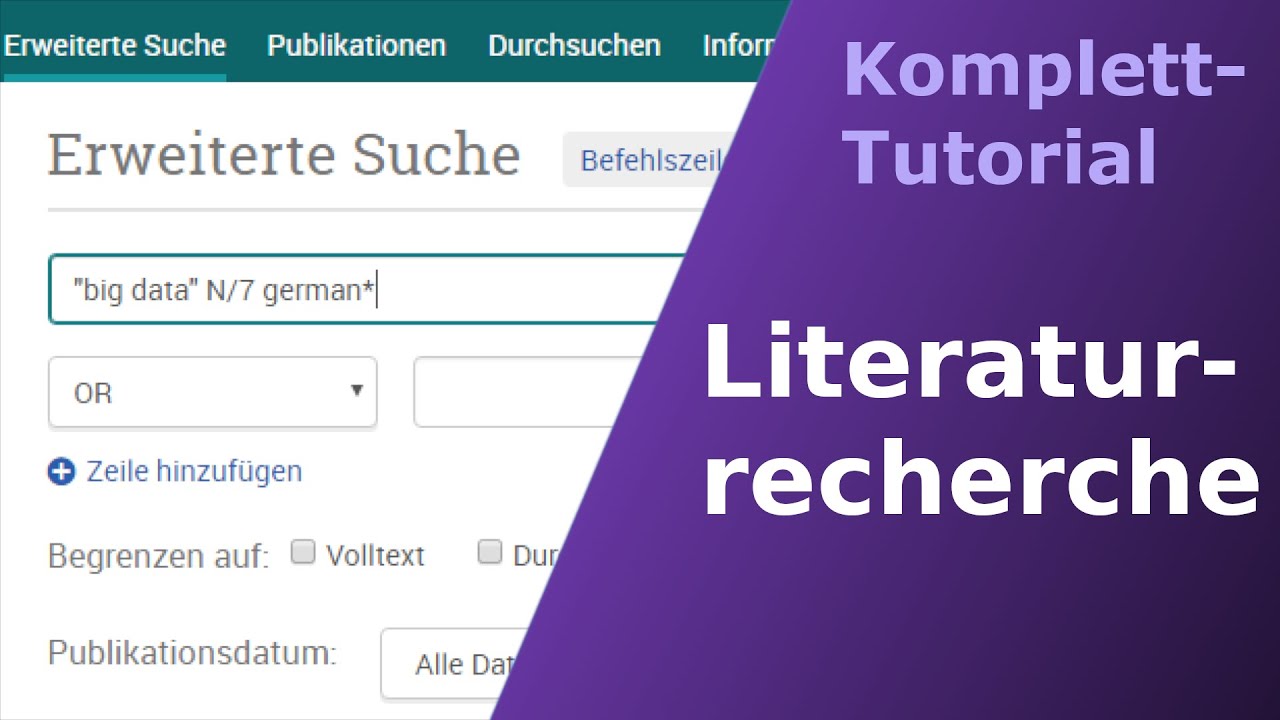 Schnellkurs Literaturrecherche