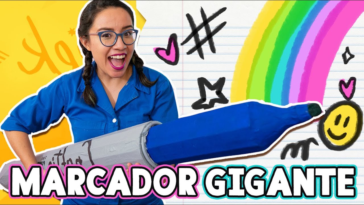 Hice un MARCADOR GIGANTE ¡Sí FUNCIONA! 🤩 ✂️ Craftingeek