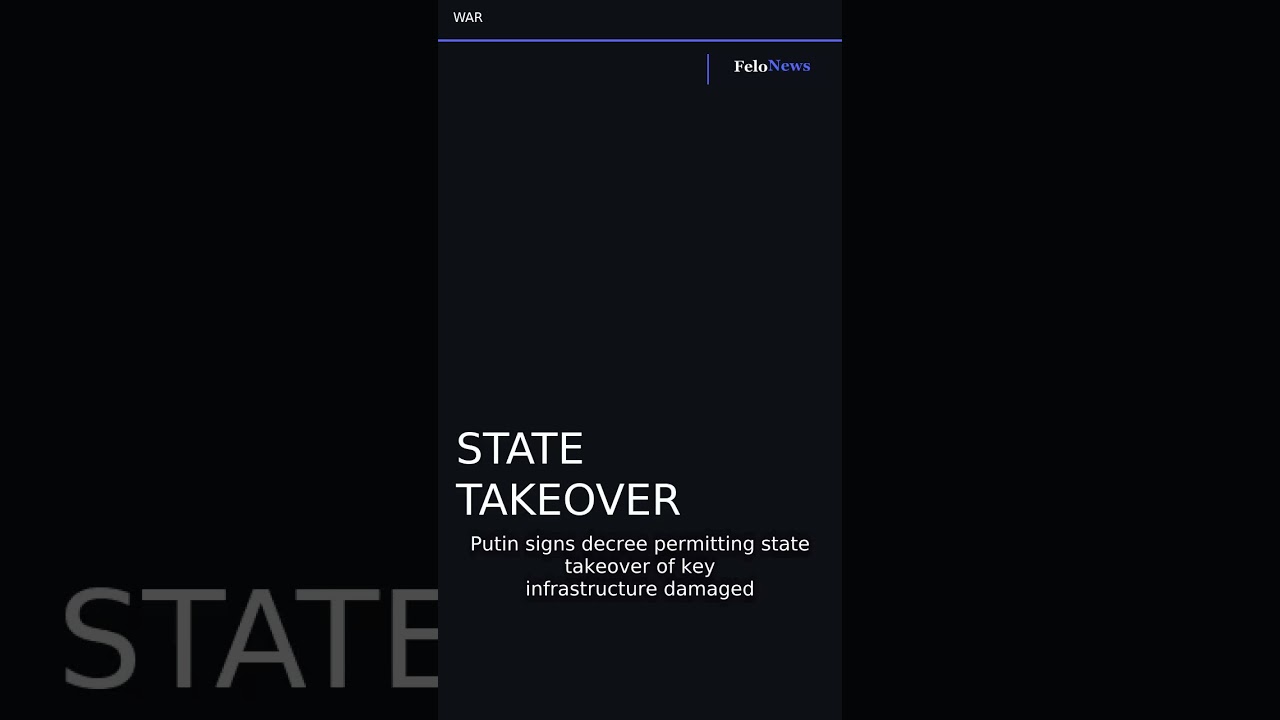 Putin Allows State Control of Infrastructure #Shorts #worldnews #russia #putin #infrastructure