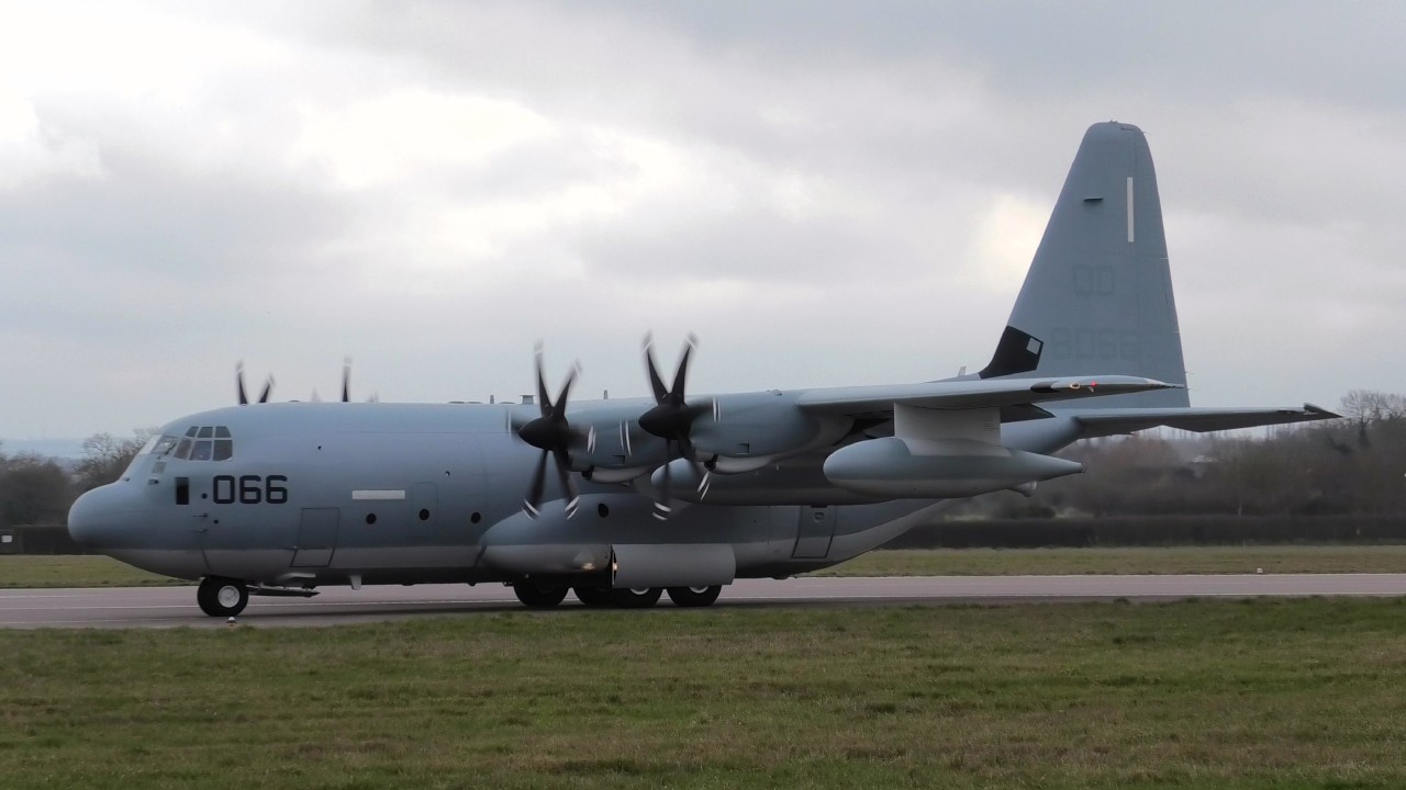 USMC KC-130J 168066 Test & Delivery Flight at Cambridge Airport