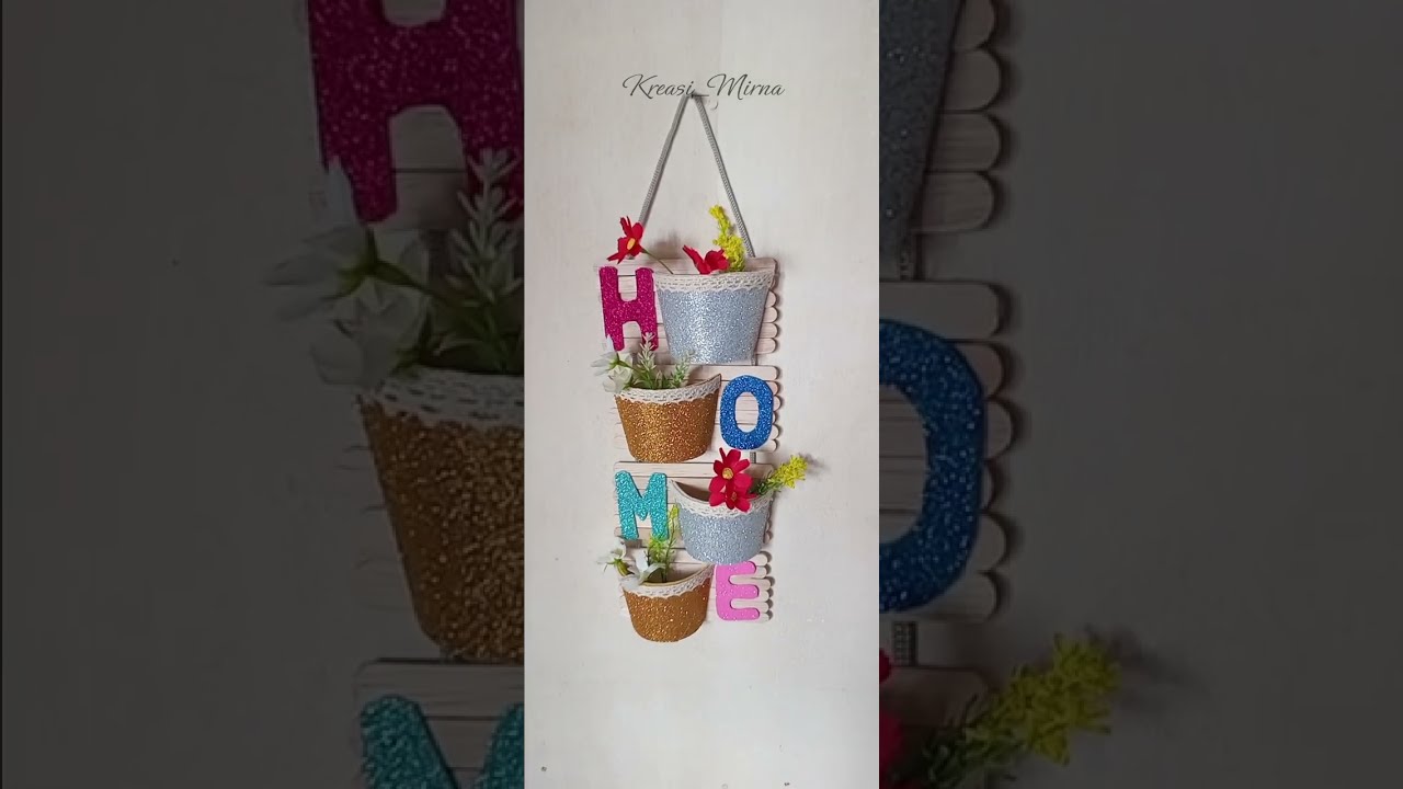 Cara Membuat hiasan dinding dari stick  ice cream