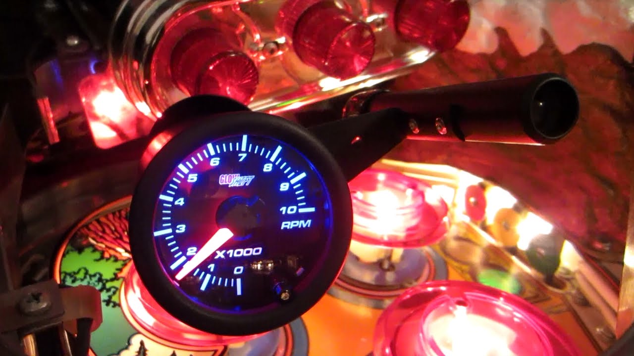 Getaway Pinball Tachometer Mod 6: Demonstration