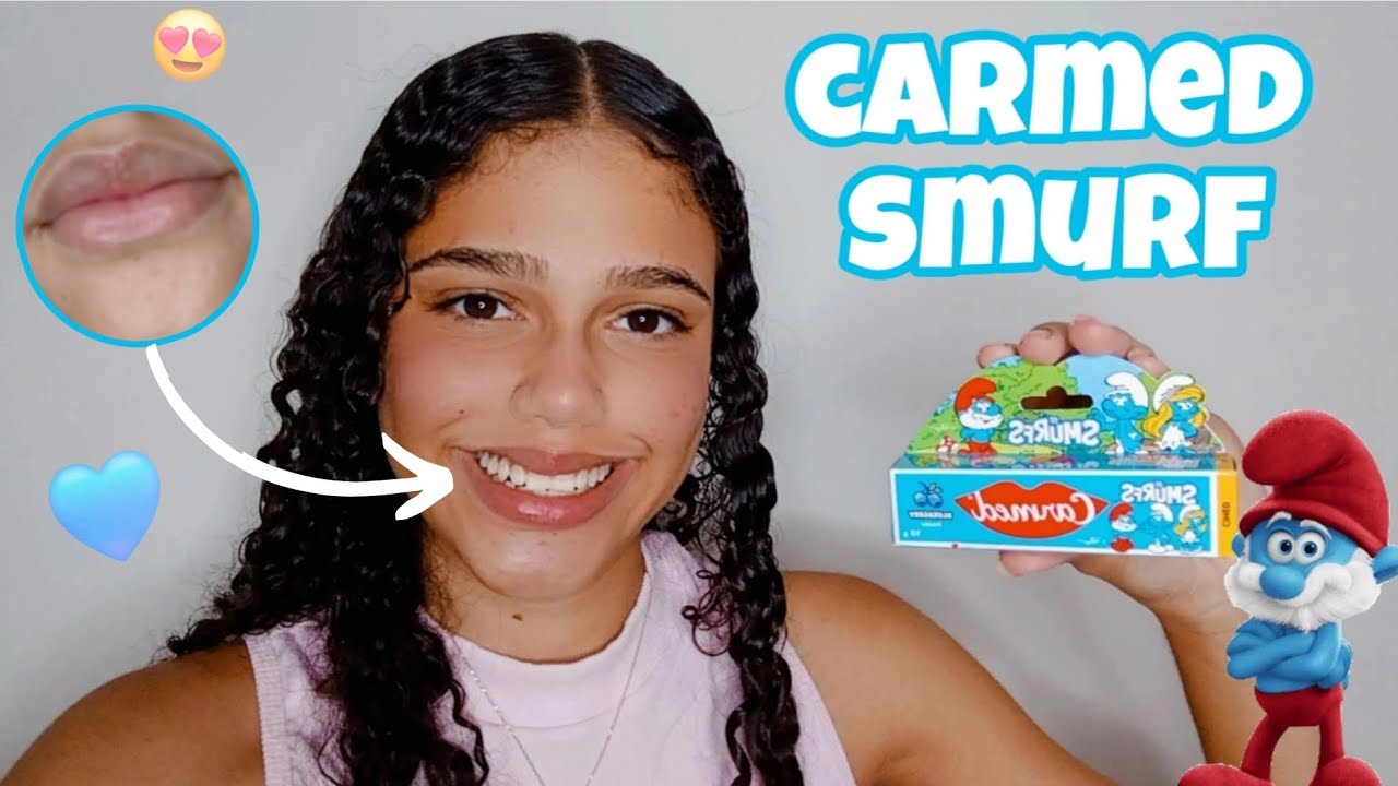Testei o novo carmed smurf!!💙💋 (vale a pena comprar??)