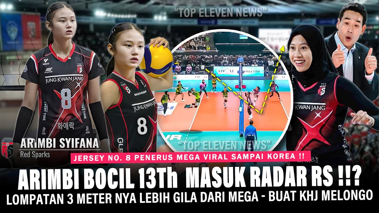 GEMPAR!! Jumpspike nya SUPER ED4N!! Jersey no 8 Red Sparks di Pakai Arimbi digadang PENERUS Megawati