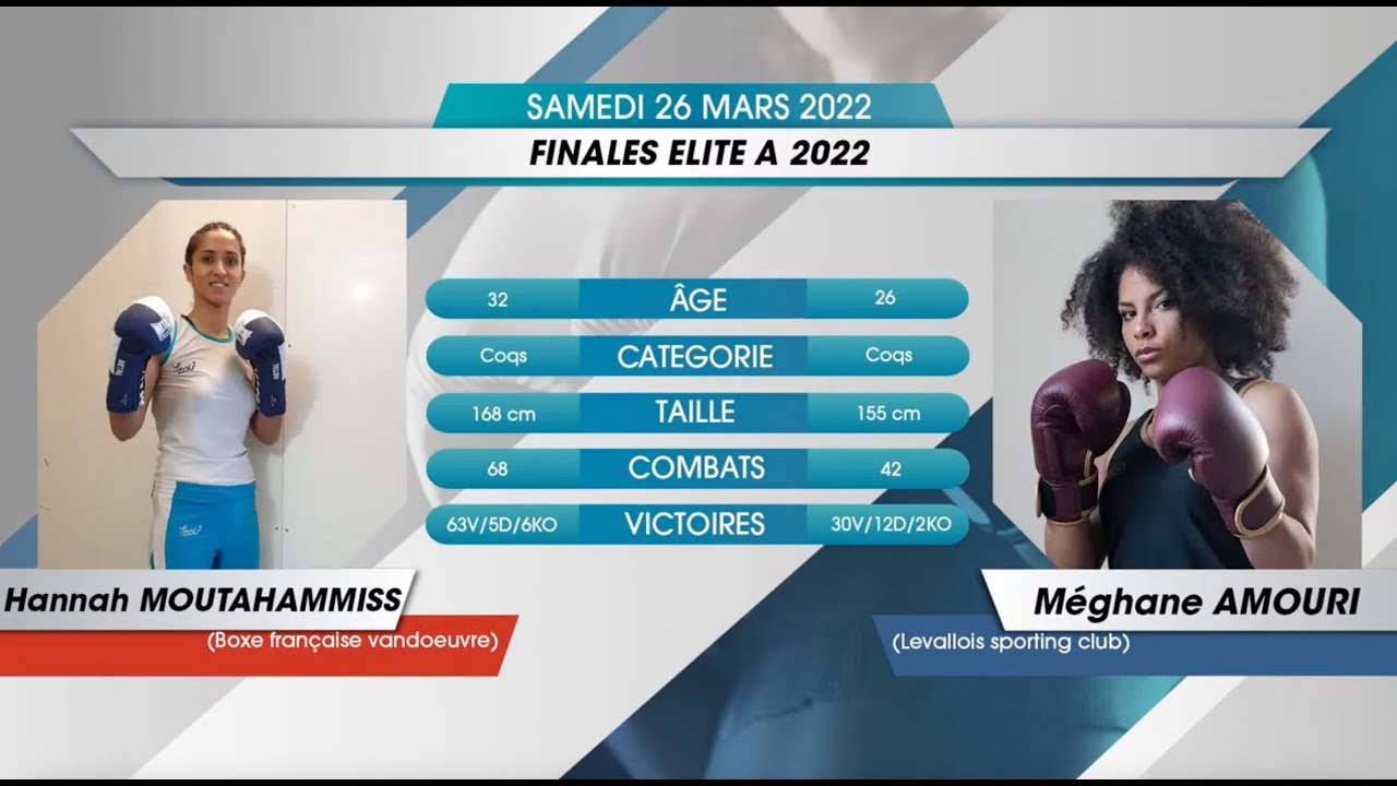 SAVATE BOXE FRANCAISE - Finale FRANCE Elite A 2022 -  F52 /  AMOURI Méghane Vs MOUTAHAMMISS Hanna