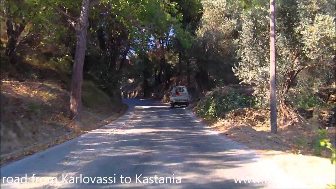 Samos 2013   road from Karlovassi to Kastania