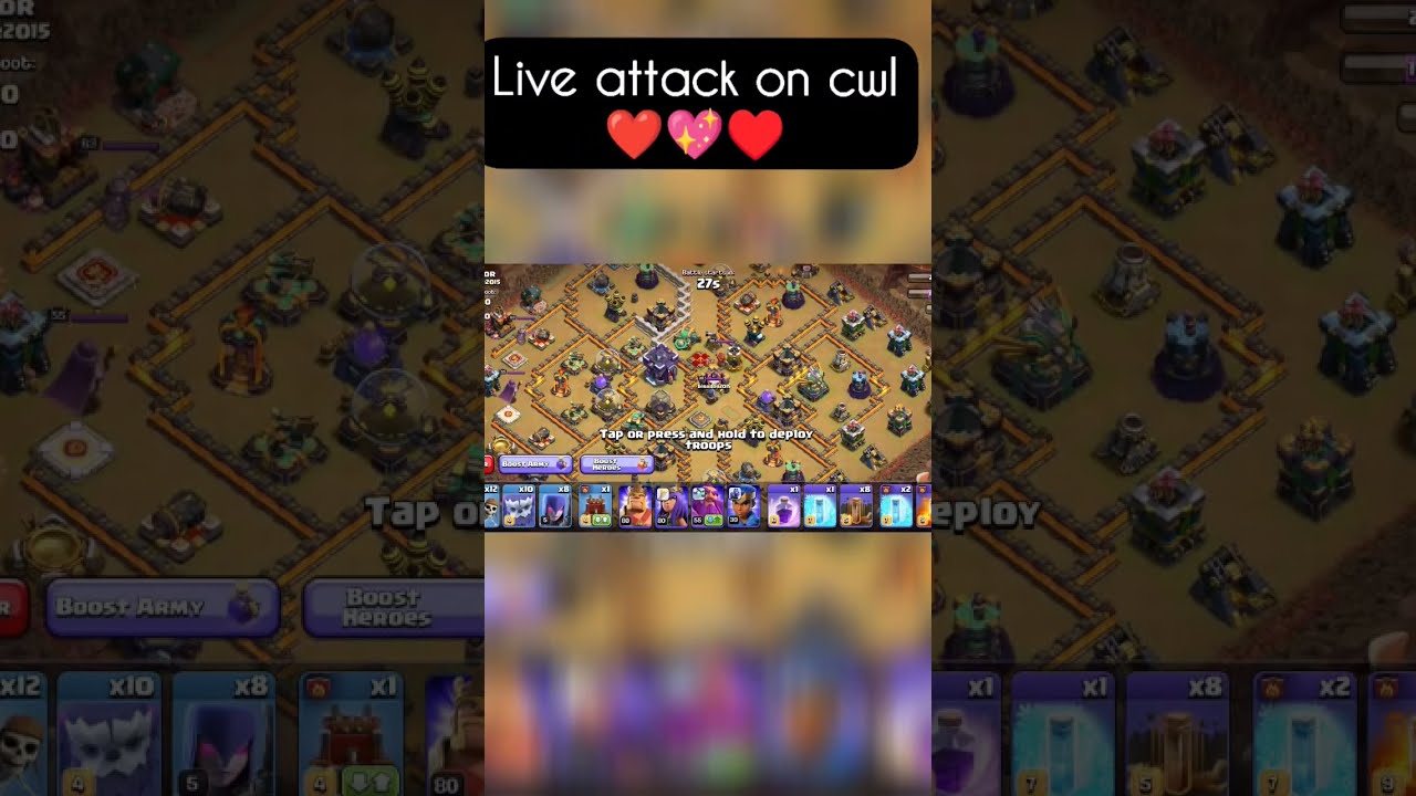 Cwl Live attack on first war Clash of clans | Th 14 best army for (Cwl)clan war league