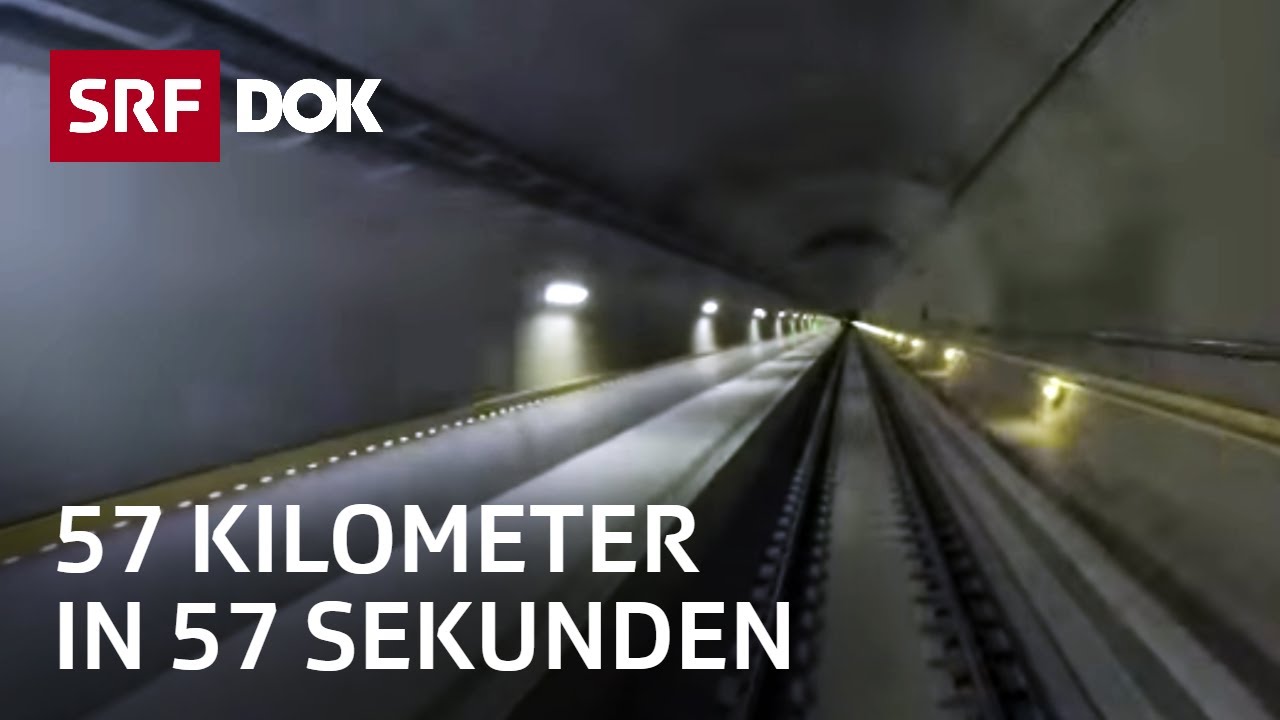 Fahrt durch den Gotthard-Basistunnel – 57 Kilometer in 57 Sekunden | Doku | SRF Dok