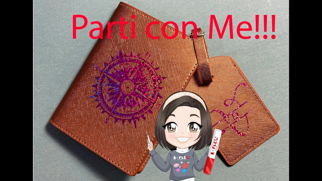 Tutorial cricut Joy porta passaporto in ecopelle con  B-Flex glam arcobaleno pronti a viaggiare