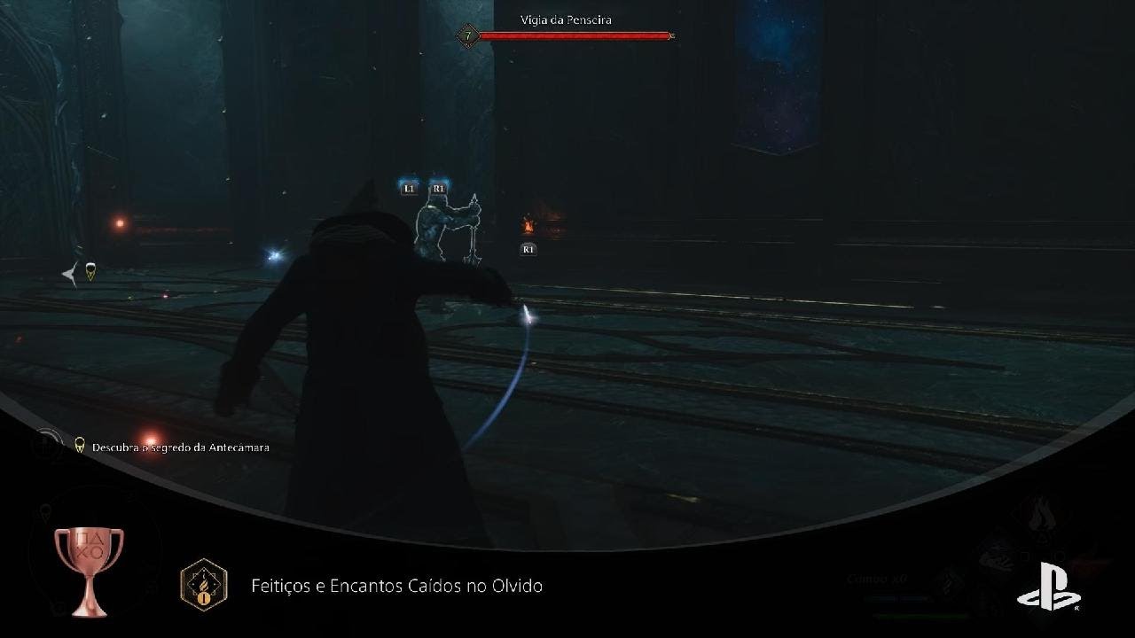 Hogwarts Legacy trof&eacute;u feti&ccedil;os e encantos ca&iacute;do no olvido