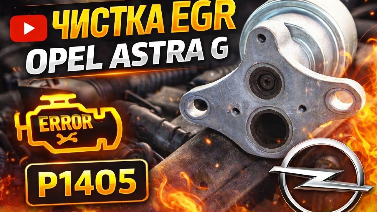 Чистка клапана ЕГР — Opel Astra G. Код ошибки P1405