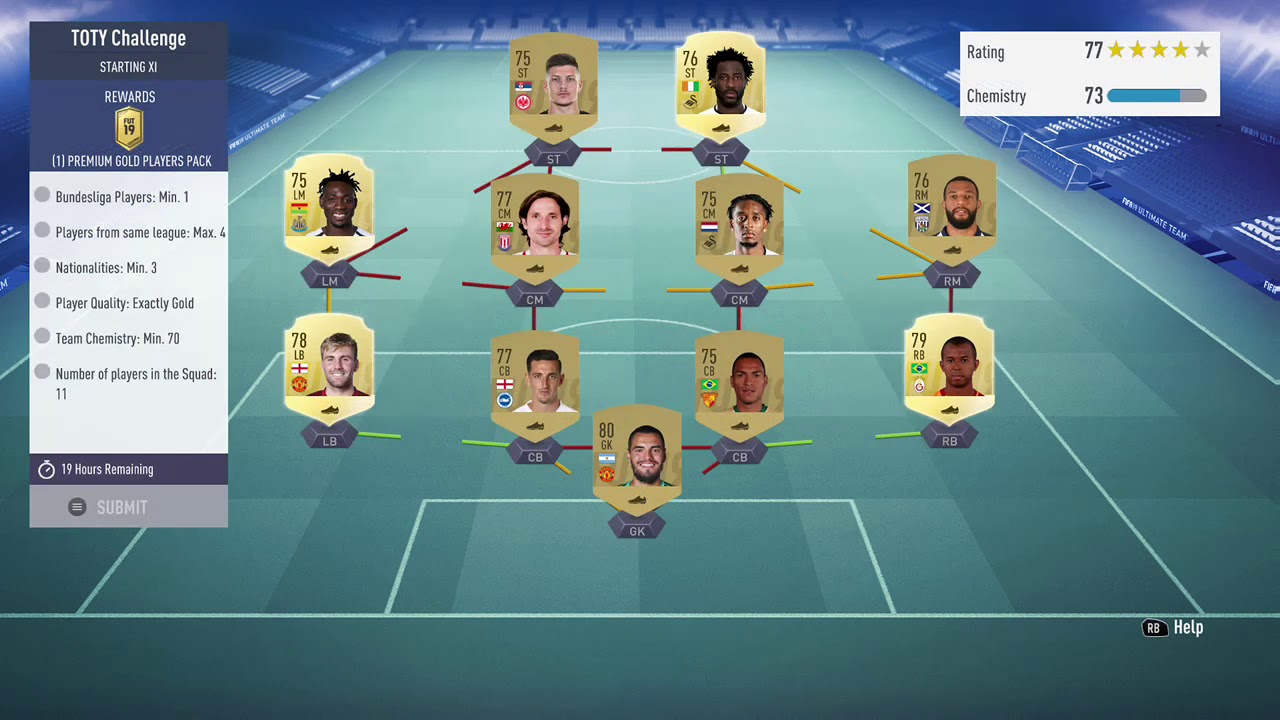 FIFA 19  COMPLETING TOTY CHALLENGE SBC!