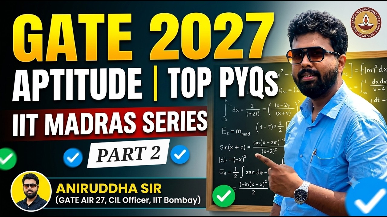 GATE 2027 Aptitude : Part 2 : GATE 2027 IIT Madras PYQ Series @TheCivilGuruji #aptitude #gate2027
