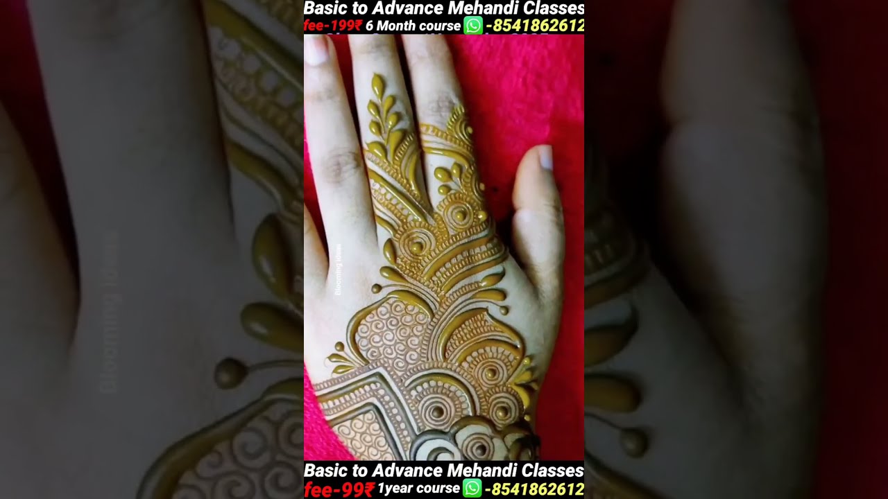 Leaf + three circle flower pattern mehndi designs // new stylish wedding mehndi designs 2026 #mehndi