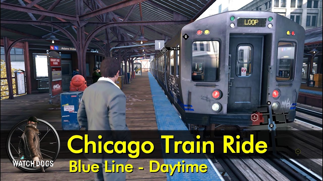 Blue Line Chicago L Train Ride (daytime) | Watch Dogs - The Game Tourist