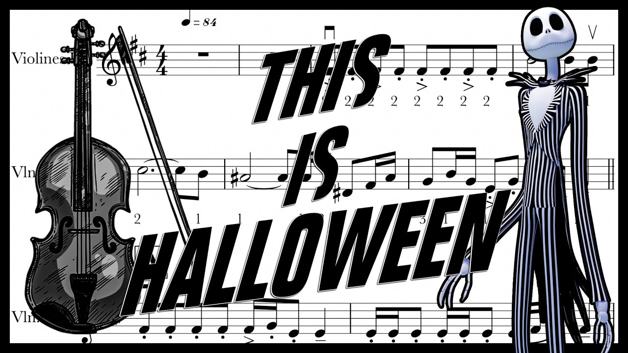 THIS IS HALLOWEEN partitura violín/ partitura violino / violin sheet - easy violin sheet /