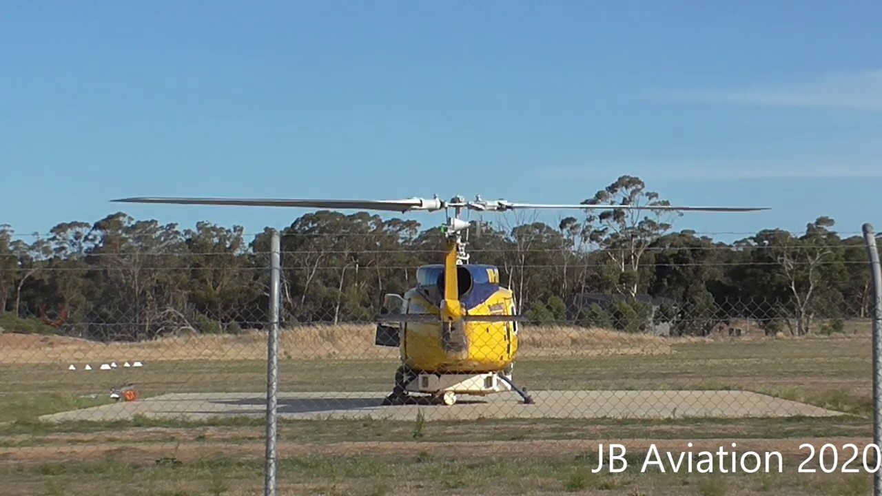 Bell 214B Helicopter Landing at Bendigo Airport DSE Airbase Pilot - Lochie