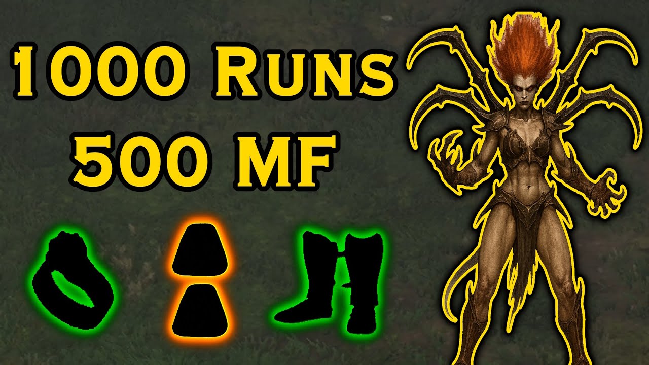 1000 Andariel Runs But With 500 MAGIC FIND (Loot Highlights)