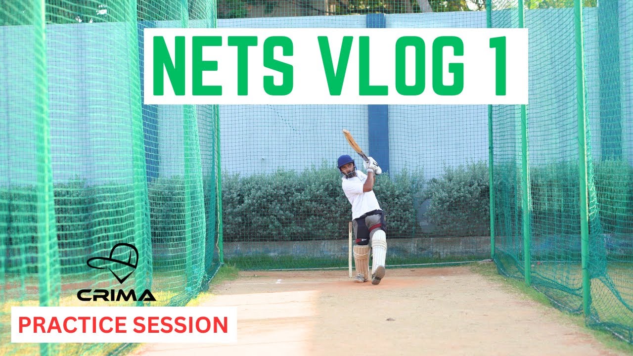 Learn to play cricket shots with me | ball-to-ball commentry | NETS VLOG-1: