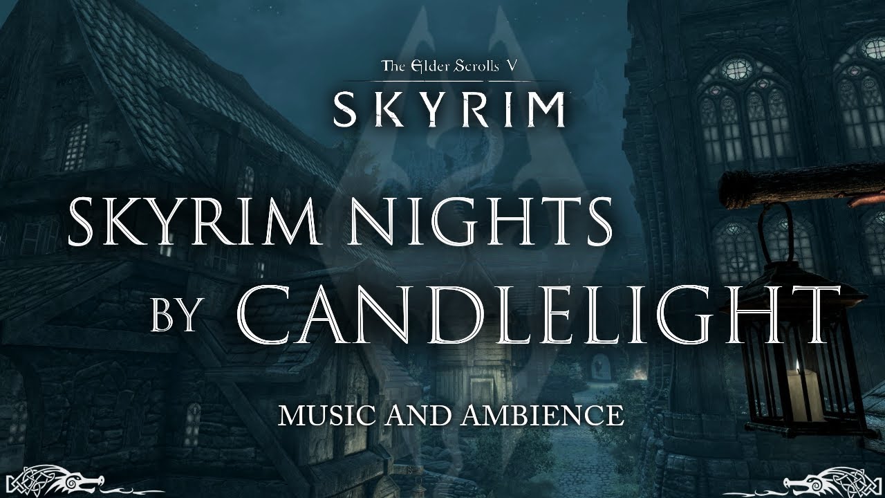 Skyrim Nights by Candlelight | Quiet & Peaceful Skyrim Night Music & Ambience | 3 Hours