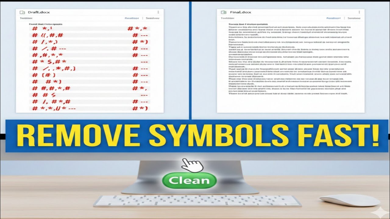 How to quickely remove unwanted symols from your document
