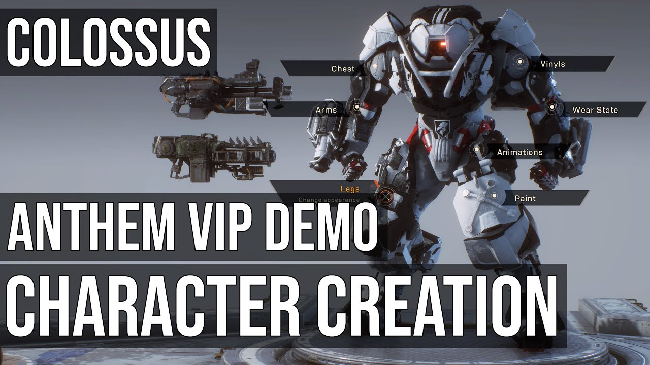 Character Creation Colossus Javelin - VIP Demo - Anthem