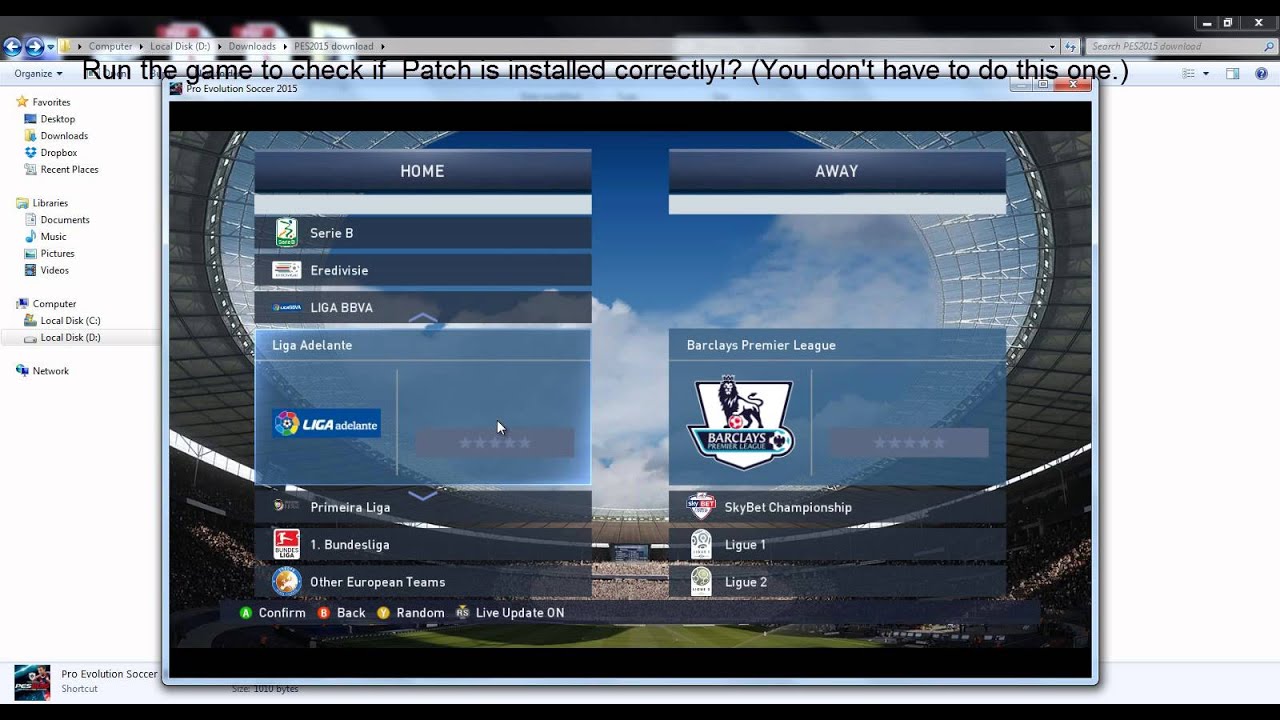 How to install PESGalaxy Patch 1.51 and add Stadions by Estarlen Silva V2
