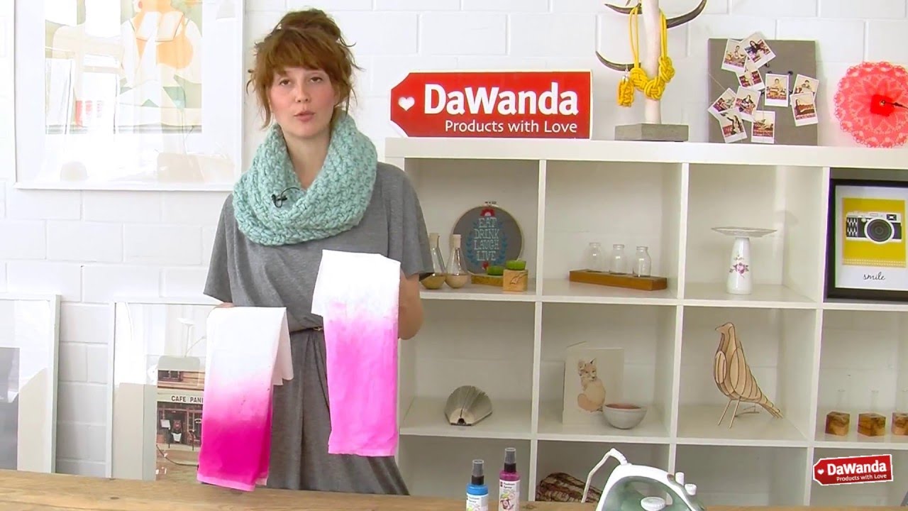 DaWanda DIY (Anleitung): Stoffservietten im Ombr&eacute;-Look