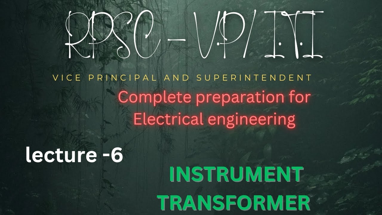 Instrument Transformer || Rpsc Iti VP