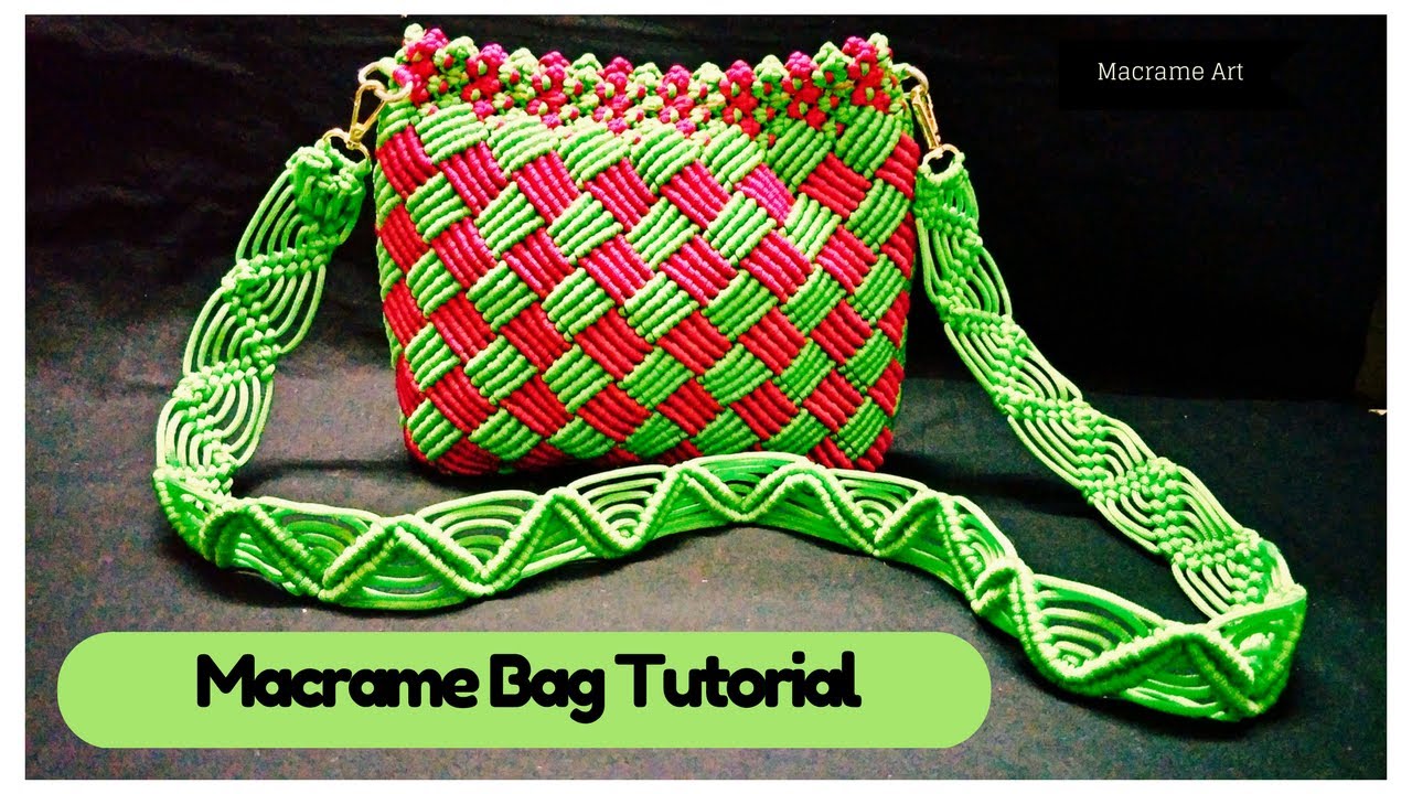 How to make easy macrame bag tutorial in hindi | Macrame Art-| easy and simple Macrame Tutorial