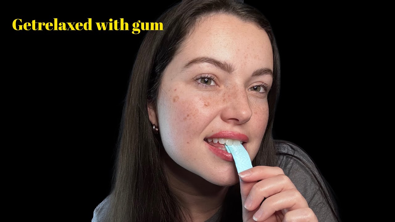 ASMR gum chewing and mouth sounds (no talking)