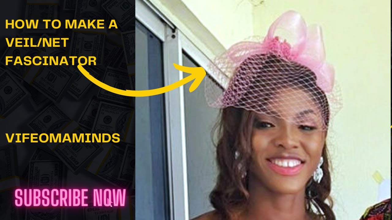 How to make a veil/net fascinator|| Veil fascinator design.#millinery #hats#diy#veil#net#fascinator