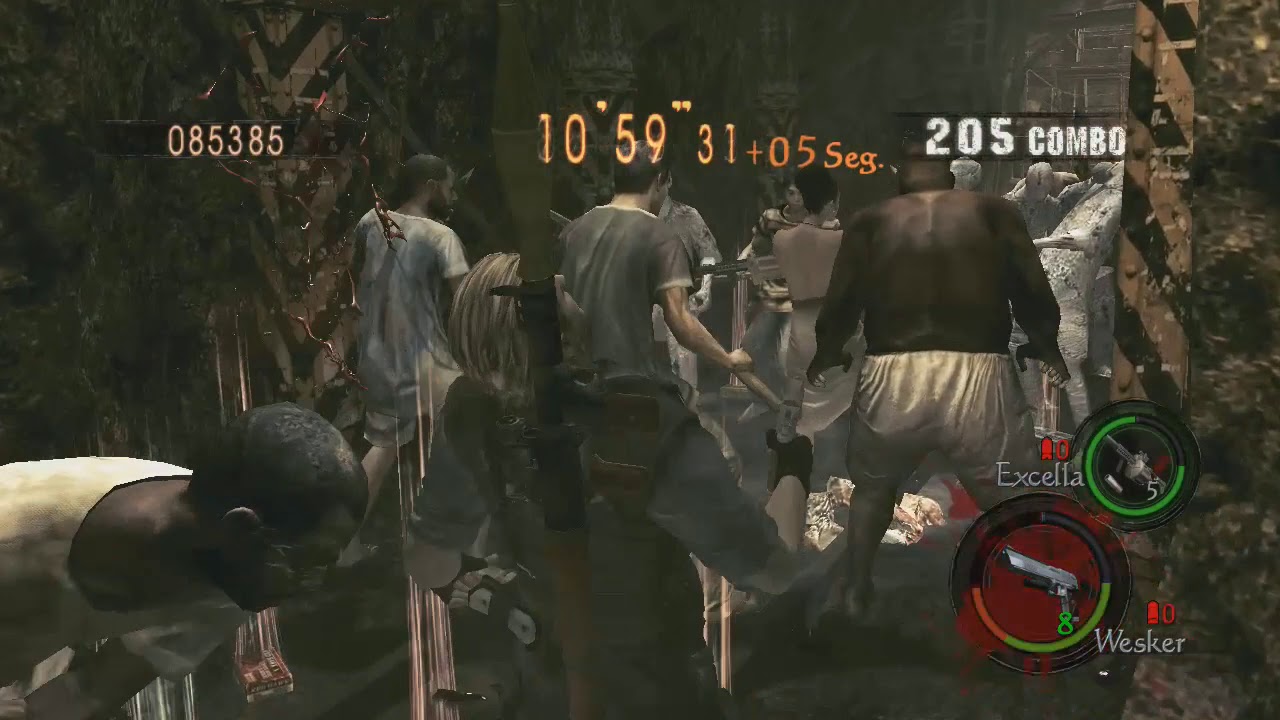 Mercenaries Reunion The Mines NO MERCY Duo 400 Combo Excella & Wesker | RE5 PC